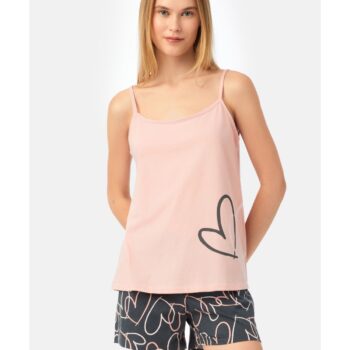 Γυναικεία Πυτζάμα Hearts Αμάνικη Μπριτέλα Minerva