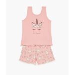 Παιδική Πυτζάμα Unicorn Rib Αμάνικη Minerva