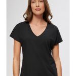 TENCEL™ Modal Κοντομάνικη Γυναικεία Μπλούζα με V λαιμόκοψη Minerva