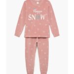 Βελούδινη Παιδική Πυτζάμα Για Κορίτσι Snow Flakes Minerva
