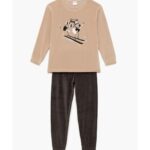 Παιδική Πυτζάμα για Αγόρι Ski Βελούδινη Minerva