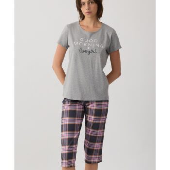 Rodeo Girl Γυναικεία Κοντομάνικη Κάπρι Πυτζάμα Minerva