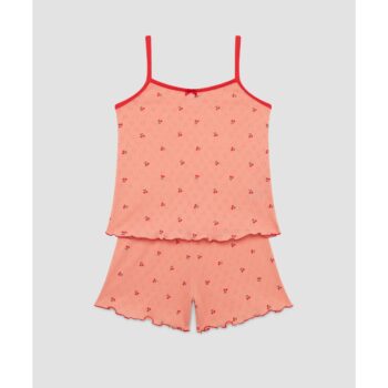 Παιδική Πυτζάμα Αμάνικη Μπριτέλα Cherries Pointelle Minerva