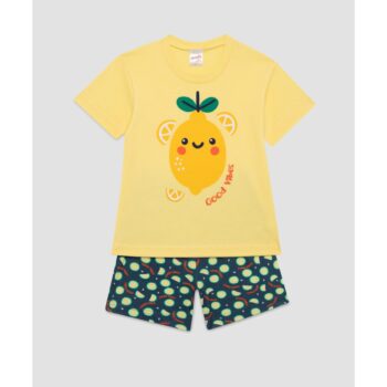 Κοντομάνικη Βρεφική Πυτζάμα Lemon Minerva